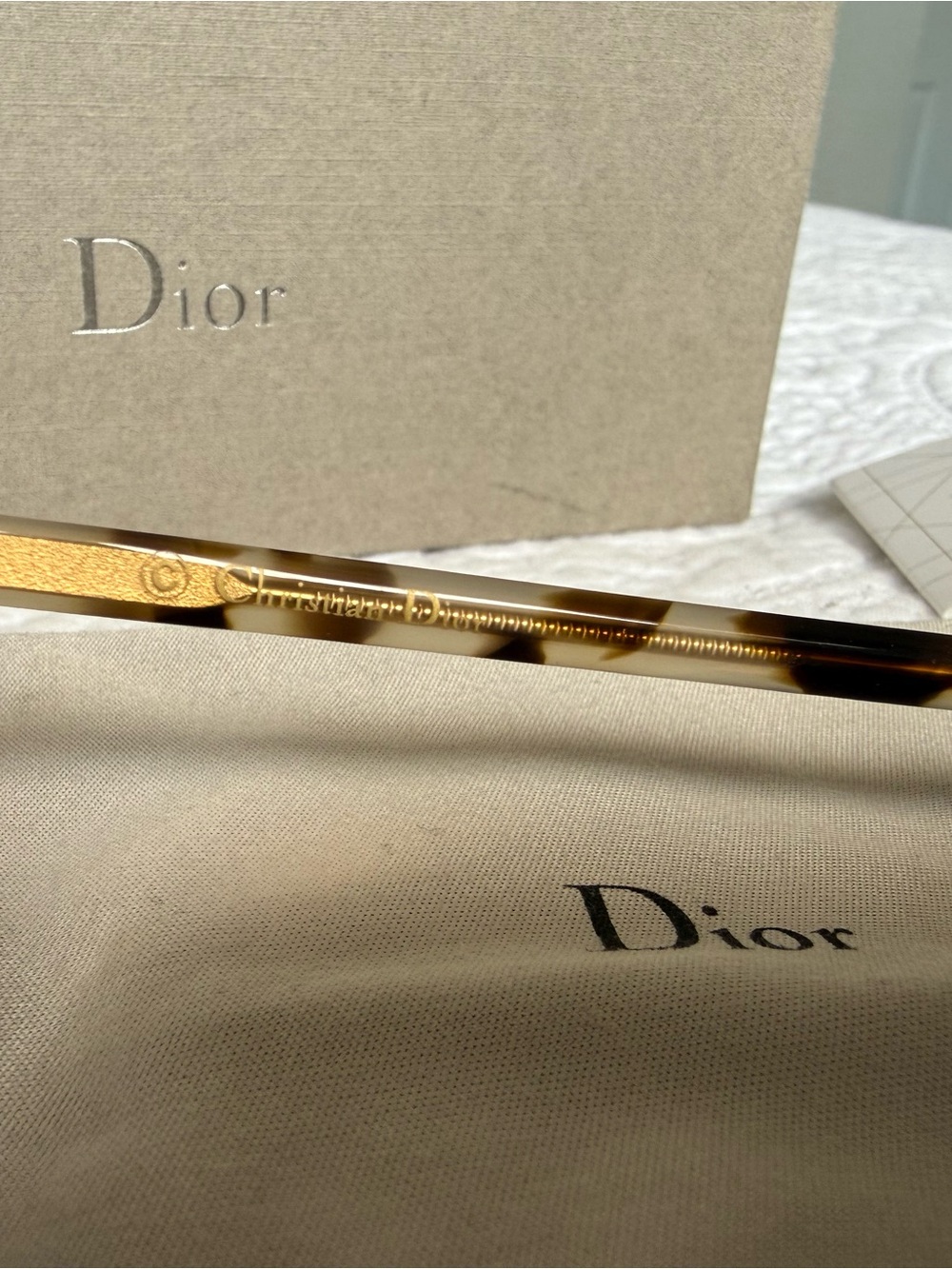 Christian Dior Reflected Aviator Sunglasses - Gold & Tortoise (52-21-140) - Picture 6 of 10
